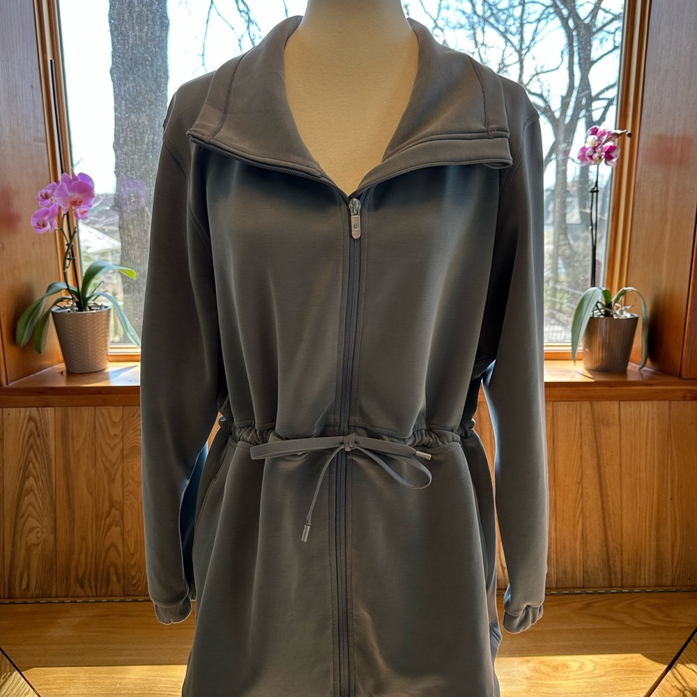 lululemon athletica Slate Gray Drawstring Zip Utility Jacket